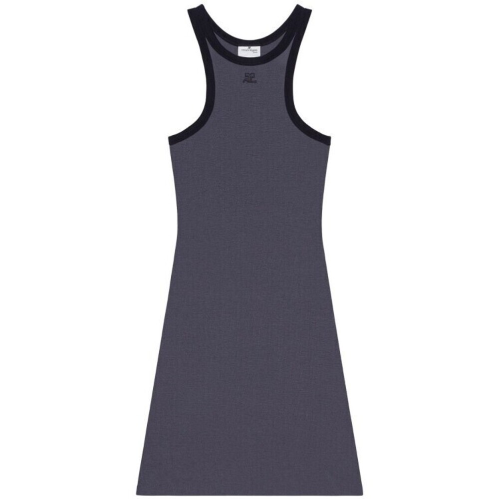 Courrèges Steel Blue Sleeveless Mini Dress - NWT